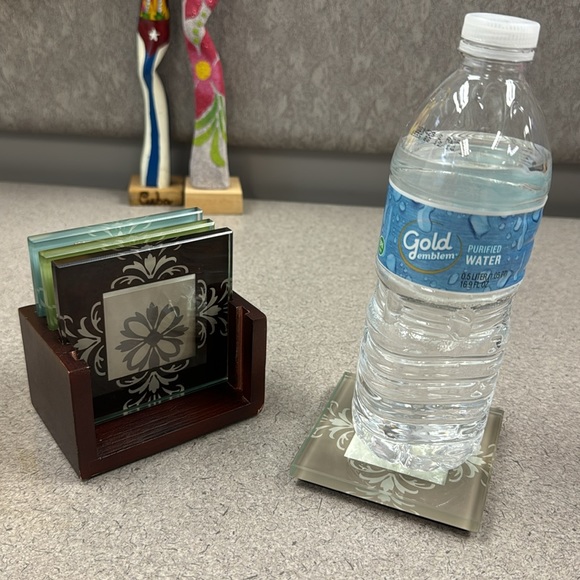 Sicura Glass Picture Frame Drink Coaster - Picture 2 of 7